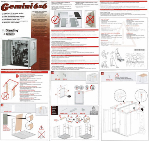 オシャレな物置 約1坪 KETER Gemini 6x6 大型樹脂製！