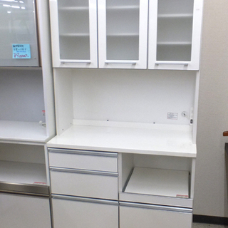 白いレンジボード キッチンボード 食器棚 幅105cm ニトリファニチャー 白いレンジボード キッチンボード 食器棚 幅105cm ニトリファニチャー