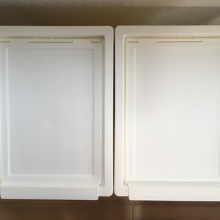 【IKEA】ふた付きゴミ箱2つ、お譲りします／42L ホワイト
