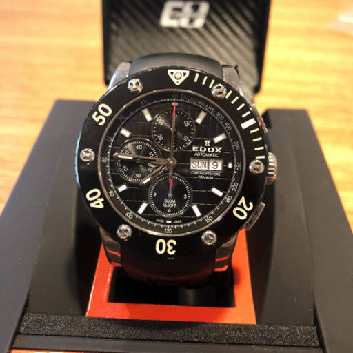 箱付 EDOX エドックス クラスワン クロノオフショア自動巻き 45mm