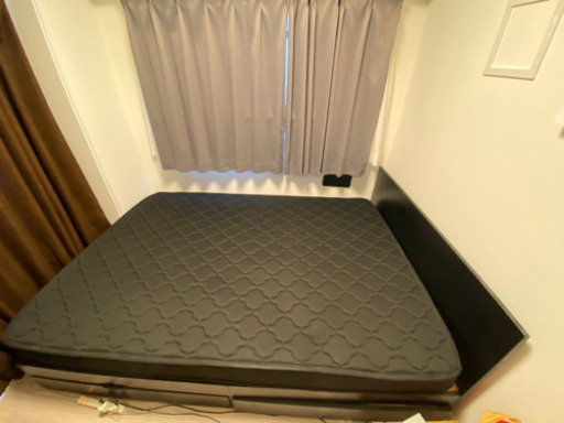 ダブル ベッド マットレス付き 大容量 収納付きベッド 木製 黒