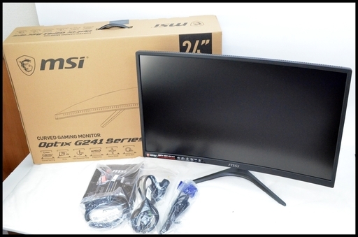 美品 MSI ゲーミングモニター Optix G241VC 湾曲 23.6インチ フルHD 中古