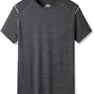 【新品・未使用】丸首スポーツシャツ（グレー・XLサイズ）