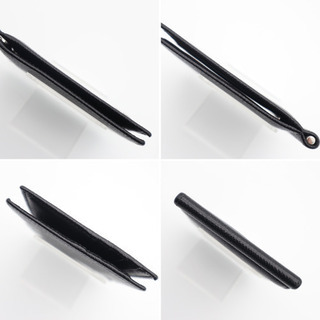BVLGARI/二つ折りマネークリップ》 285275 ABランク 黒 美品