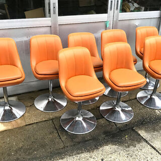取引成立！カウンターチェア　カフェチェア　バーチェア　ラウンジ　喫茶店　8脚セット