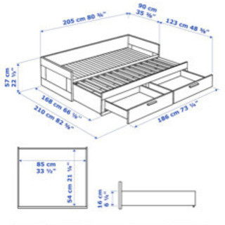 【運搬確認中】イケアの収納付きベッド