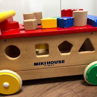 あげます　木製　ミキハウス　パズルバス　知育玩具