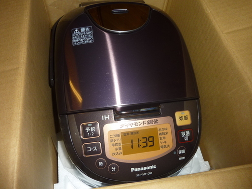 保証あり　Panasonic IHジャー炊飯器 1.0L（5.5合）炊き SR-HVD1080-T ブラウン