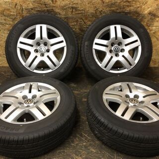 【YOKOHAMA PRACTIVA 195/65R15】夏 4本【VWゴルフ4 純正ホイール ワーゲン 15インチ 6J5HPCD100+38】2018年製 バリ溝　(VTN218) クレジットカード QR決済可能