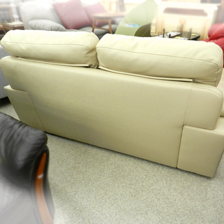 2人掛けソファ 幅165cm レザー 背面クッション＆座面クッション