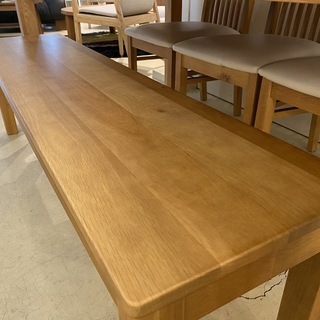 美品 ダイニングテーブルセット ティ・アイ・アイ テーブル ベンチ チェア 5点セット ナチュラル 中古品