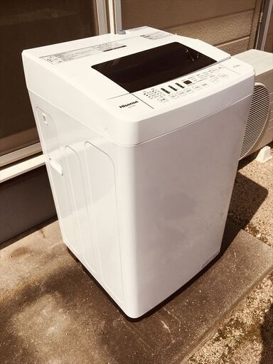 全自動洗濯機　HISENSE 4,5kg 殆ど未使用の良品を半額以下でお譲りします！