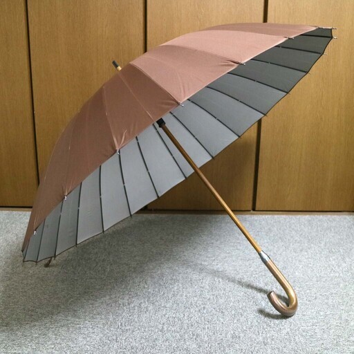 【未使用】24本骨の傘（茶）