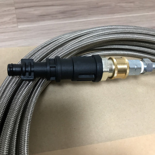 ヒダカ 業務用 プロ仕様 洗管ホース 2分ステンレス スズランノズル 10m ヒダカ家庭用高圧洗浄機互換 ガン先取付タイプ