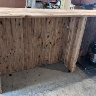 バーカウンターとイス（3脚）のセット