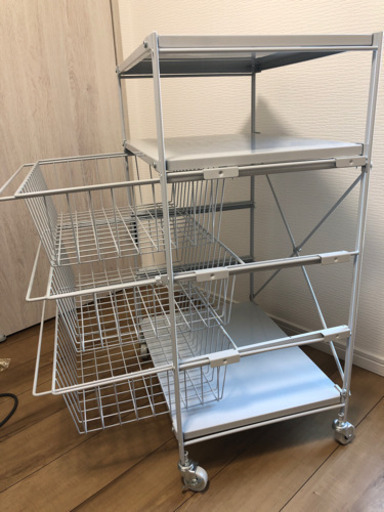 値下げ 無印良品キャスター付きラック Kz 逗子 葉山の家具の中古あげます 譲ります ジモティーで不用品の処分