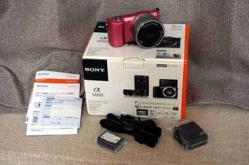 激安☆新品・未使用 α5000☆ピンク☆ミラーレス・一眼・SONY・自撮りOK・