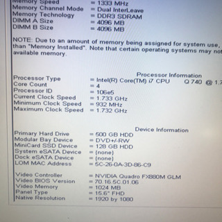 爆安！高性能人気！Dell Precision M4500 高速Core i7-Q740M 新品 