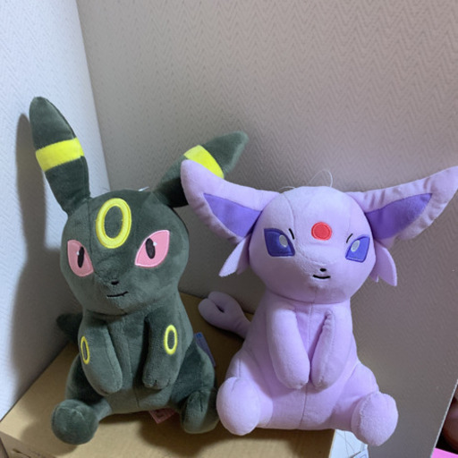 I Love Eievui でっかいぬいぐるみ エーフィ ブラッキー ゆったりリラックス 魔剤ミント 竜田口のおもちゃ ぬいぐるみ の中古あげます 譲ります ジモティーで不用品の処分