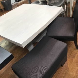 ベンチ付きダイニングテーブル4点セット