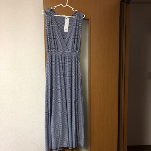 Guボーダーカシュクールマキシワンピース 新品タグ付き ちぱる 県立体育館前のワンピースの中古 古着あげます 譲ります ジモティーで不用品の処分