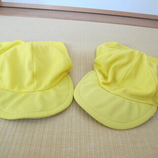 黄色　体操帽　タレ付　2個セット
