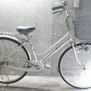 自転車中古 AUDIENCE カゴリアキャリア付き 鍵新品 タイヤ27インチ ...