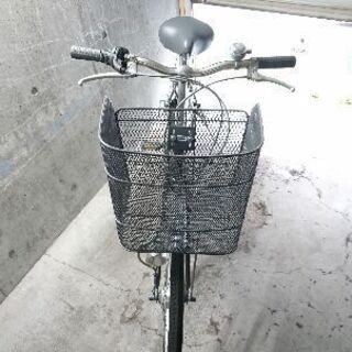 自転車中古 forte 外装6段変速 オートライト カゴ付き 鍵新品 タイヤ27 