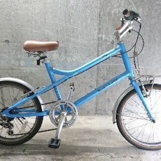 自転車 ミニベロ Boski-Voeje 外装6段変速 タイヤ20インチ カラーブルー