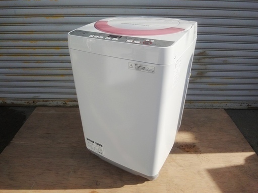 SHARP/シャープ　全自動電気洗濯機　ES-GE60R-P　6.0g　2016年製　単身用/一人暮らし　家電　札幌篠路町太平　　中古品
