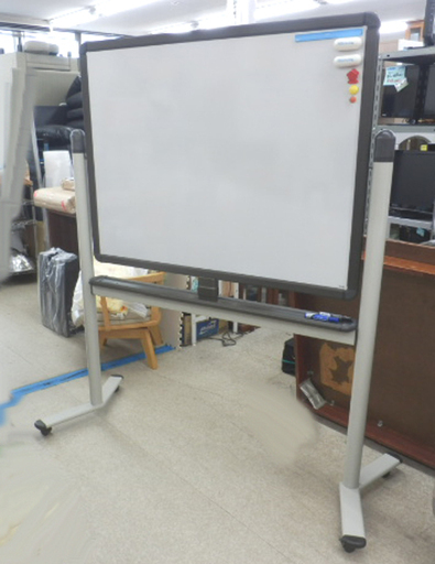 ホワイトボード 両面 有効寸法115×86 スタンド キャスター付き ペン置き付き 固定ストッパー プラス オフィス 事務所 会議 ペイペイ対応 札幌市西区西野