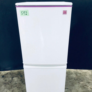 572番 シャープ✨ノンフロン冷凍冷蔵庫✨SJ-14E9-KP‼️ - キッチン家電