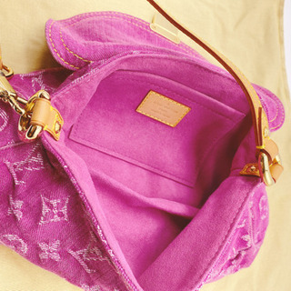 ほぼ未使用ルイヴィトン モノグラムデニム ミニプリーティ ピンク