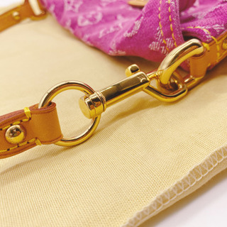 ほぼ未使用ルイヴィトン モノグラムデニム ミニプリーティ ピンク