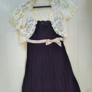 レストローズワンピース黒1点バラ刺繍ボレロピンクベージュアイボリー2点サイズ2m パーティー結婚式 パンタゆい 豊川のワンピース の中古 古着あげます 譲ります ジモティーで不用品の処分