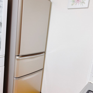 【清掃＆除菌済み!!】3ドア シャンパンピンク✨ 三菱 大型冷蔵庫