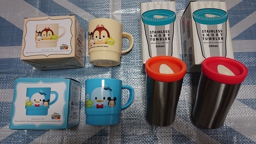 譲渡済 コップ タンブラー ディズニーコップx2 ステンレスタンブラーx2 Cholo 宝積寺の食器の中古あげます 譲ります ジモティーで不用品の処分