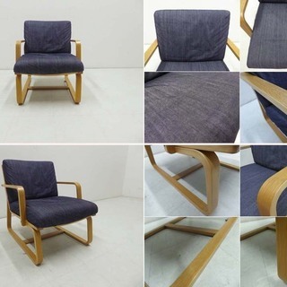 無印良品 MUJI リビングでもダイニングでもつかえる デニム生地 アーム 