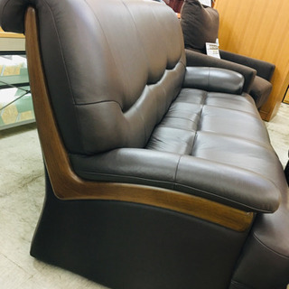 直接受取希望]カリモク 本皮革 3人掛けソファ 幅2000mm 直接受取希望