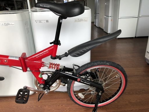 【リサイクルショップどりーむ天保山】189　折りたたみ自転車　トニーノ　ランボルギーニ　20インチ　赤　ギア　サス付き　未使用品 リサイクルショップどりーむ天保山】189 折りたたみ自転車 トニーノ