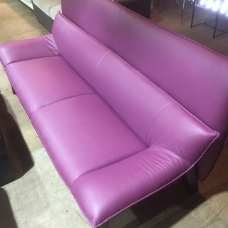 【店舗同時販売中】紫色3人掛けソファ　