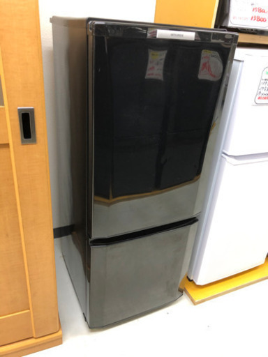 【リサイクルサービス八光　田上店　安心の1か月保証　旧鹿児島市内配達・設置無料】三菱冷蔵庫 サファイアブラック 146L 右開き MR-P15T-B　2012年製