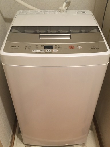 【美品】洗濯機2018年式⭐️AQUA５KG⭐️AQW-BK50F