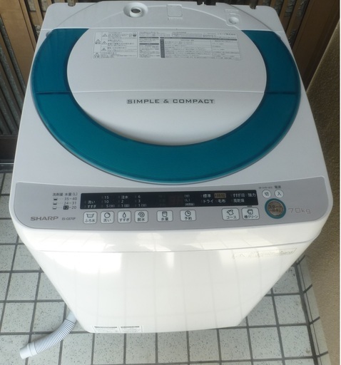 2015年製シャープ７キロ全自動洗濯機(ES-GE70P)