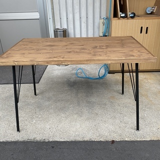 新品 未使用品 パイン材 ダイニングテーブル 茶 美品 中古品③