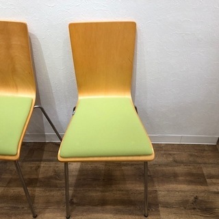 プライウッドチェア グリーン パッド付き RFC-FPGN 4脚SET | moncream.com