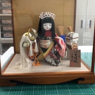 八重垣姫　日本人形ガラスケース付き　美品