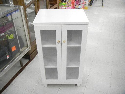 食器棚 幅50 奥行40 高さ91 多目的収納棚 キッチン収納 扉付き ホワイト 苫小牧西店 モノハウス苫小牧西 苫小牧の収納 家具 食器棚 キッチン収納 の中古あげます 譲ります ジモティーで不用品の処分
