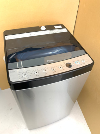 美品‼️ 2019年製 ハイアール　Haier   全自動洗濯機  URBAN CAFE SERIESステンレスブラック 洗濯5.5kg