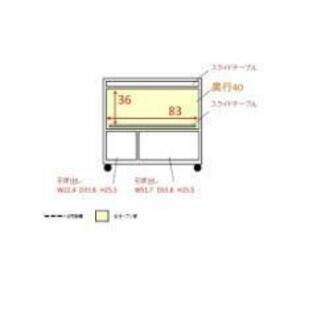 ディノス　天板カウンター　キャスター付き